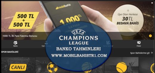 Şampiyonlar Ligi Banko Bahis Tahminleri 21 - 22 Kasım 2017