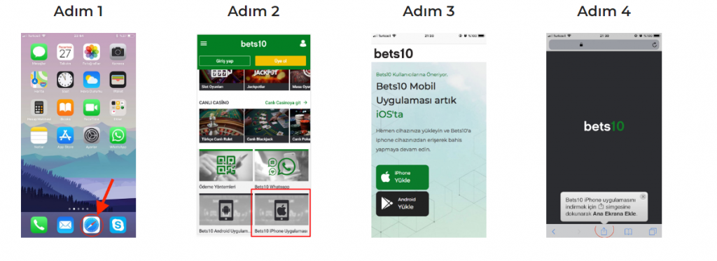 Bets10 Mobil Uygulaması İos'ta